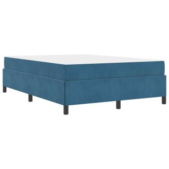Bettrahmen Dunkelblau 160 x 200 cm Stoff