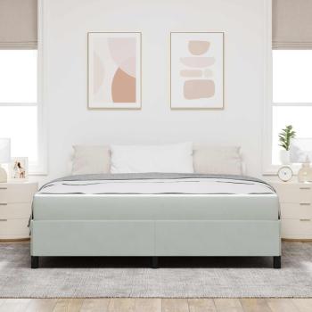 Bettrahmen Hellgrau 180 x 200 cm Stoff