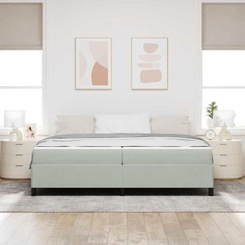 Bettrahmen Hellgrau 200 x 200 cm Stoff