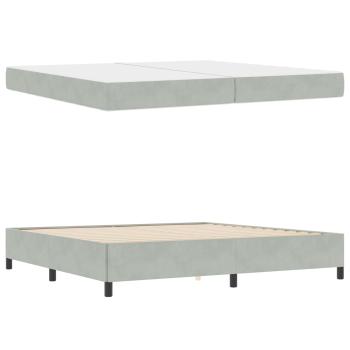 Bettrahmen Hellgrau 200 x 200 cm Stoff