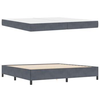 Bettrahmen Dunkelgrau 200 x 200 cm Stoff