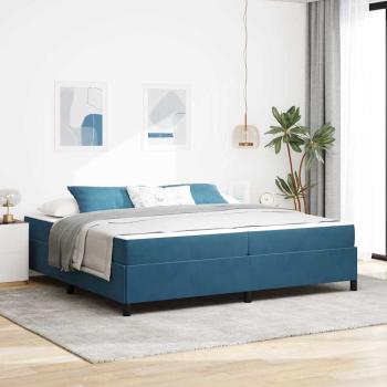 ARDEBO.de - Bettrahmen Dunkelblau 200 x 200 cm Stoff