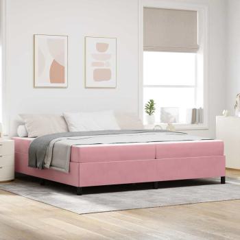 ARDEBO.de - Bettrahmen Rosa 200 x 200 cm Stoff