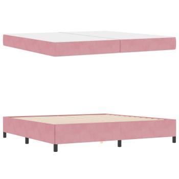 Bettrahmen Rosa 200 x 200 cm Stoff