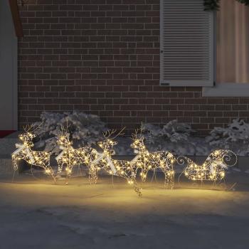 LED Rentiere 5 stk. 40 LEDs Gold 44 x 18 x 65,5 cm PET