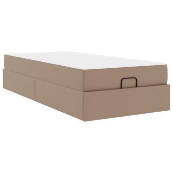 Bettgestell mit Matratze Sonstiges 2 Stk. Hellbraun PVC