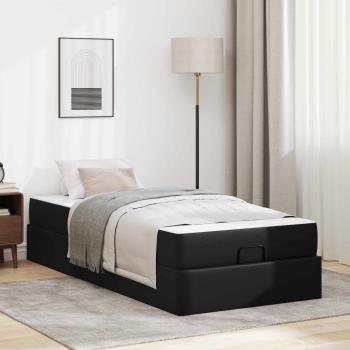 ARDEBO.de - Bettgestell mit Matratze Sonstiges 2 Stk. Schwarz PVC