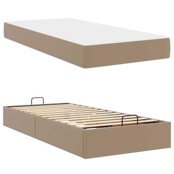 Bettgestell mit Matratze Sonstiges 2 Stk. Hellbraun PVC