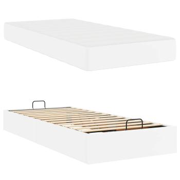 Bettgestell mit Matratze Sonstiges 2 Stk. Weiß PVC
