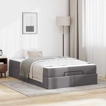 ARDEBO.de - Bettgestell mit Matratze Sonstiges 2 Stk. Grau PVC