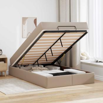 Bettgestell mit Matratze Sonstiges 2 Stk. Hellbraun PVC