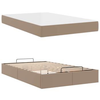 Bettgestell mit Matratze Sonstiges 2 Stk. Hellbraun PVC