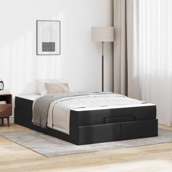 ARDEBO.de - Bettgestell mit Matratze Sonstiges 2 Stk. Schwarz PVC