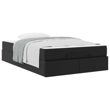Bettgestell mit Matratze Sonstiges 2 Stk. Schwarz PVC