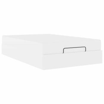 Bettgestell mit Matratze Sonstiges 2 Stk. Weiß PVC