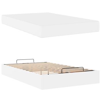 Bettgestell mit Matratze Sonstiges 2 Stk. Weiß PVC