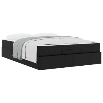 Bettgestell mit Matratze Sonstiges 2 Stk. Schwarz PVC