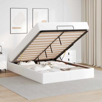 Bettgestell mit Matratze Sonstiges 2 Stk. Weiß PVC