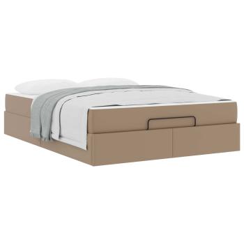 Bettgestell mit Matratze Sonstiges 2 Stk. Hellbraun PVC
