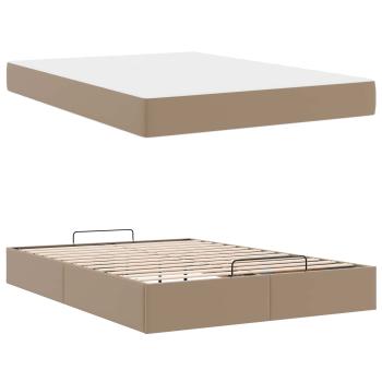 Bettgestell mit Matratze Sonstiges 2 Stk. Hellbraun PVC