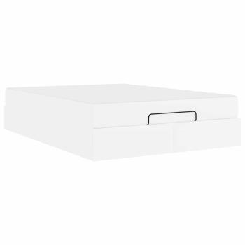 Bettgestell mit Matratze Sonstiges 2 Stk. Weiß PVC