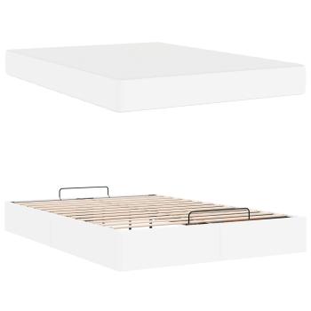 Bettgestell mit Matratze Sonstiges 2 Stk. Weiß PVC
