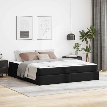 ARDEBO.de - Bettgestell mit Matratze Sonstiges 2 Stk. Schwarz PVC