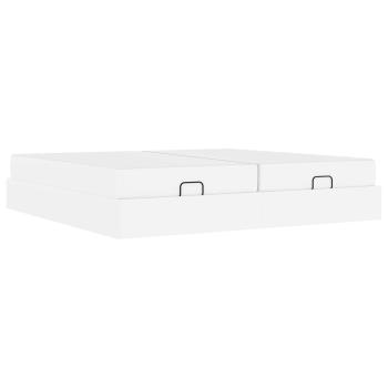 Bettgestell mit Matratze Sonstiges 2 Stk. Weiß PVC