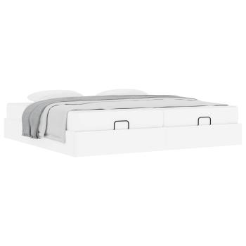Bettgestell mit Matratze Sonstiges 2 Stk. Weiß PVC