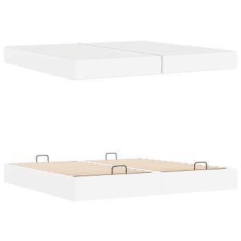 Bettgestell mit Matratze Sonstiges 2 Stk. Weiß PVC