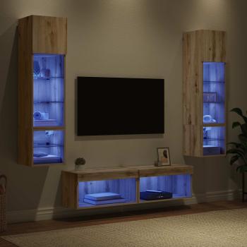 TV-Wandmöbel 6 stk. Artisan-Eiche Holzwerkstoff