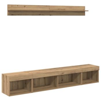 TV-Wandregal-Set 5 Stk. Artisan-Eiche Holzwerkstoff