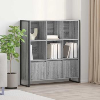 ARDEBO.de - Bücherregal 99,5 x 30 x 108 cm Holzwerkstoff Graues Sonoma