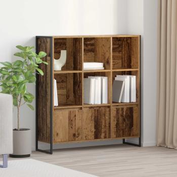 ARDEBO.de - Bücherregal 99,5 x 30 x 108 cm Holzwerkstoff Altholz