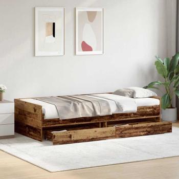 Bettrahmen Altholz 100 x 200 cm Massives Kiefernholz