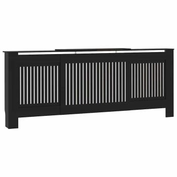 Heizkörperabdeckung 2 Stk. Schwarz 205 x 20,5 x 81,5 cm