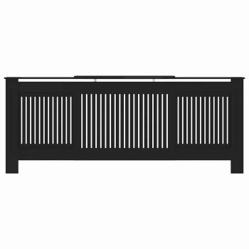 Heizkörperabdeckung 2 Stk. Schwarz 205 x 20,5 x 81,5 cm
