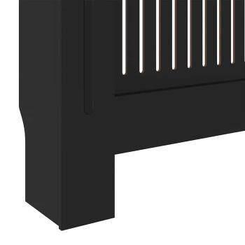 Heizkörperabdeckung 2 Stk. Schwarz 205 x 20,5 x 81,5 cm