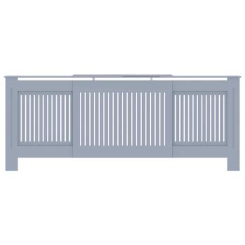 Heizkörperabdeckung 2 stk. Grau 205 x 20,5 x 81,5 cm