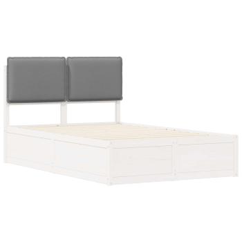Bettgestell mit gepolstertem Kopfteil Hellgrau 120 x 200 cm