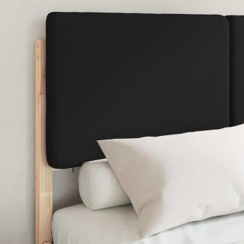 Bettgestell mit gepolstertem Kopfteil Schwarz 120 x 200 cm