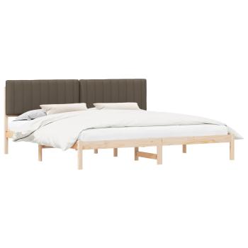 Bettgestell mit gepolstertem Kopfteil Taupe 200 x 200 cm