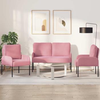 ARDEBO.de - Sofagarnituren 3 Stk. Rosa Sperrholz