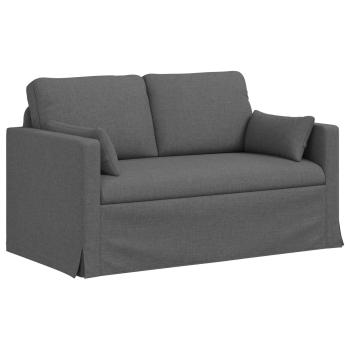 Sofa Set 2 stk. Dunkelgrau Stoff