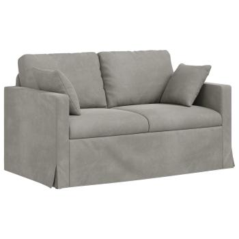 Sofa Set 2 stk. Hellgrau Samt