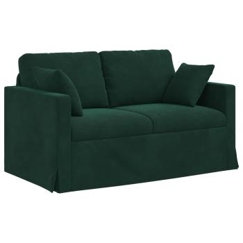 Sofa Set 2 stk. Dunkelgrün Samt