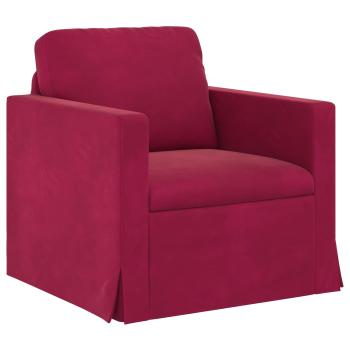 Sofa Set 2 stk. Weinrot Samt