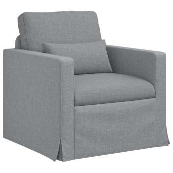 Sofa Set 2 stk. Hellgrau Stoff