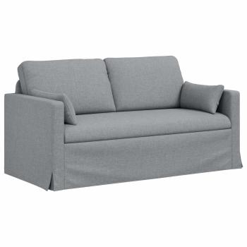 Sofa Set 2 stk. Hellgrau Stoff