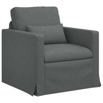 Sofa Set 2 stk. Dunkelgrau Stoff